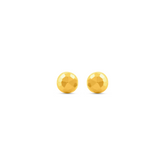 22K Gold  Radiant Faceted Sphere Stud Earrings